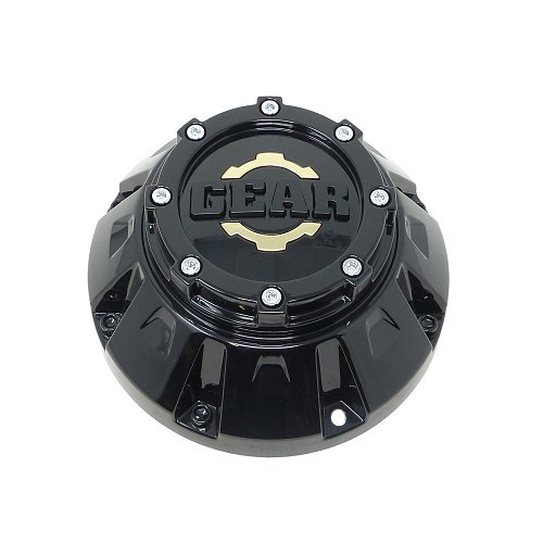 CAP-6C-B14-GC / Gear Alloy Gloss Black Bolt On Center Cap 1