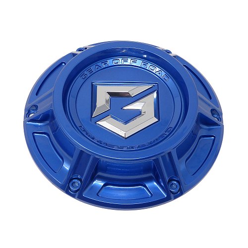 CAP-6C-BL21 / Gear Offroad Gloss Blue Bolt On Center Cap 1