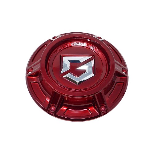 CAP-6C-R21 / Gear Offroad Red Bolt On Center Cap 1