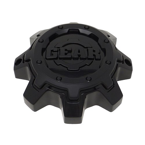 CAP-8L-B16 / Gear Alloy Gloss Black With Satin Black Inlay Bolt-On Center Cap 1