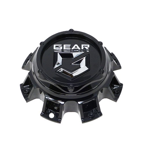 CAP-8L2-B19 / Gear Alloy Gloss Black Bolt On Center Cap 1