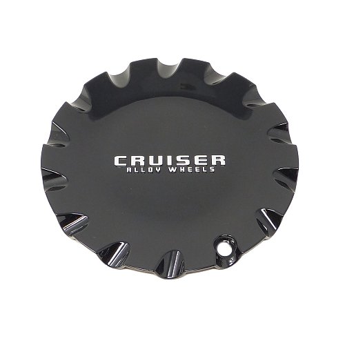 CAP-924MB / Crusier Alloy 925MB Stiletto Gloss Black Bolt On Center Cap 1