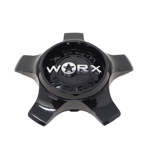 CAP-WX-5H-BC21 / Worx Alloy Gloss Black Snap On Center Cap 1