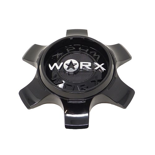 CAP-WX-6H-BC21 / Worx Alloy Gloss Black Snap On Center Cap 1