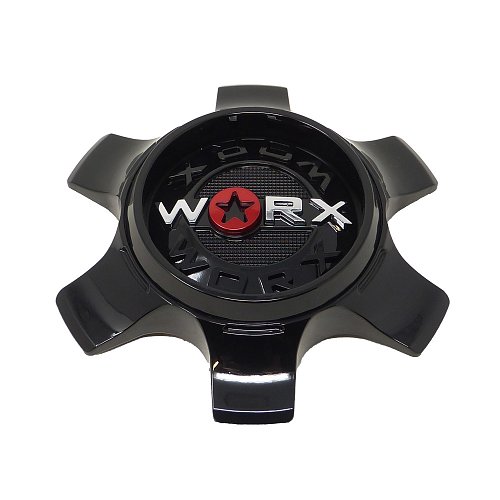 CAP-WX-6H-BR21 / Worx Alloy Gloss Black Snap On Center Cap 1