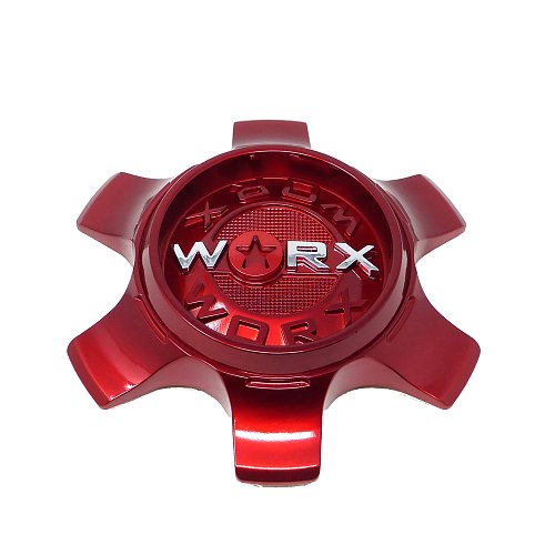 CAP-WX-6H-R21 / Worx Alloy Gloss Red Snap On Center Cap 1