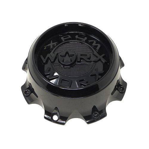 CAP-WX-8T-BB21 / Worx Alloy Gloss Black Bolt On Center Cap 1