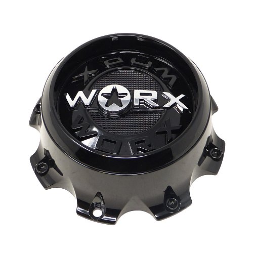 CAP-WX-8T-BC21 / Worx Alloy Gloss Black Bolt On Center Cap 1