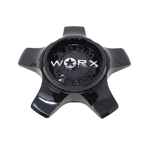 CAP-WX-H-BC21 / Worx Alloy Gloss Black Snap On Center Cap 1