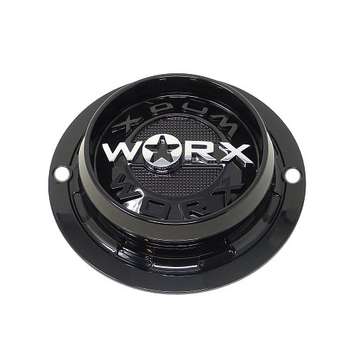 CAP-WX6-B20 / Worx Alloy Gloss Black 5/6-Lug Bolt On Center Cap 1