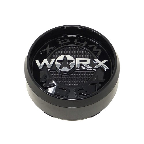 CAP-WX8-B20 / Worx Alloy Gloss Black 8-Lug Snap On Center Cap 1