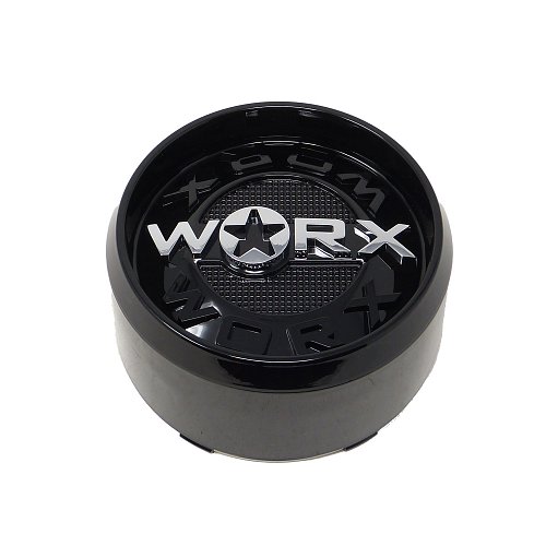 CAP-WX8T-B20 / Worx Alloy Gloss Black Tall 8-Lug Snap On Center Cap 1