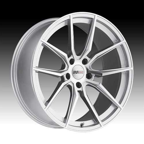 Cray Spider Machined Silver Custom Corvette Wheels 1