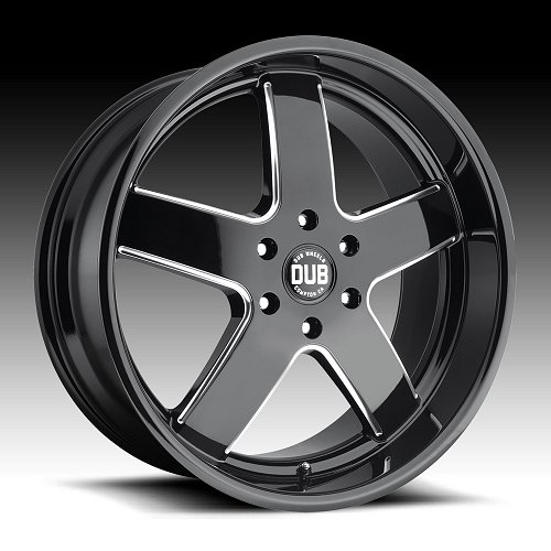 Dub Big Baller S223 Gloss Black Milled Custom Wheels Rims 1