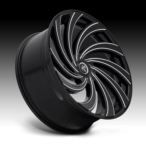 Dub Delish S239 Gloss Black Milled Custom Wheels Rims 2