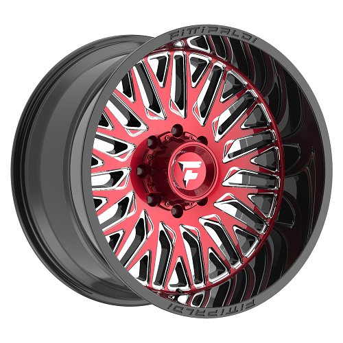 Fittipaldi Off Road FA07 Machied Red Black Custom Truck Wheels 1