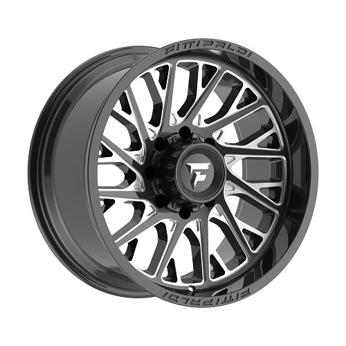 Fittipaldi Off Road FA08 Gloss Black Milled Custom Truck Wheels 1