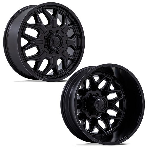 Fuel D871 Flux Dually Blackout Custom Truck Wheels 1