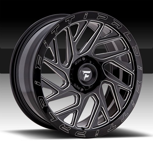 Fittipaldi Offroad Forged FTF01 Gloss Black Milled Custom Wheels Rims 1