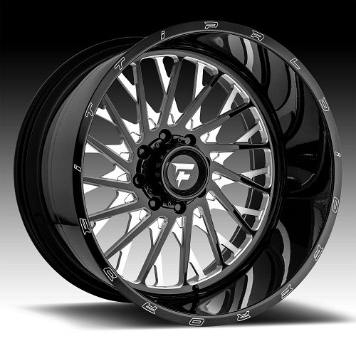 Fittipaldi Offroad Forged FTF08 Gloss Black Milled Custom Wheels Rims 1