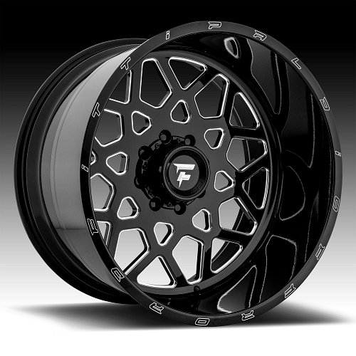 Fittipaldi Offroad Forged FTF11 Gloss Black Milled Custom Wheels Rims 1