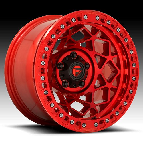 Fuel Unit Beadlock D121 Candy Red Custom Truck Wheels Rims 1