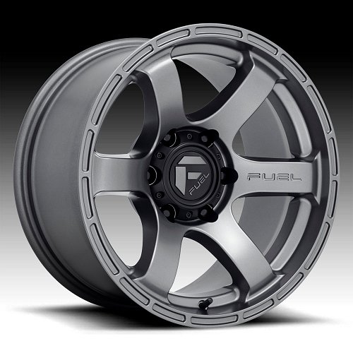 Fuel Rush D767 Matte Gunmetal Custom Truck Wheels Rims 1