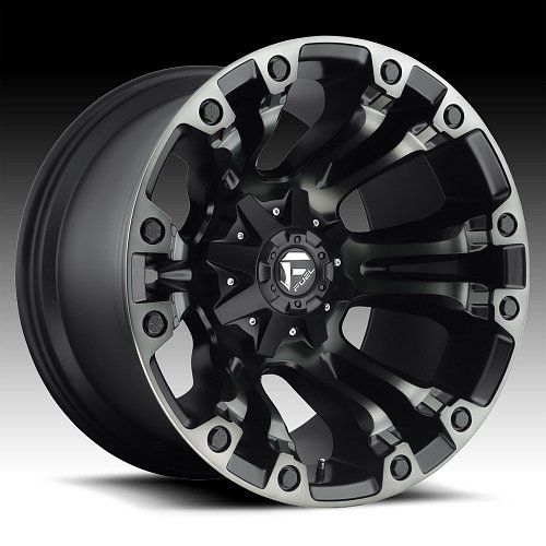 Fuel Vapor D851 Matte Black Machined Gray Tint Custom Truck Wheels 1