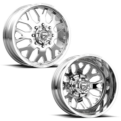 Fuel FF19D Polished Forged Dually Custom Truck Wheels 1