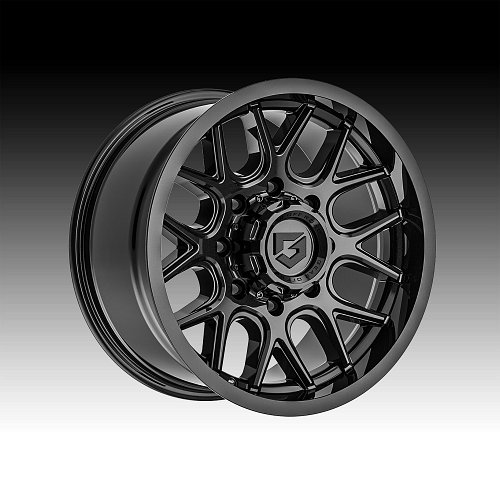 Gear Offroad 771B Magnus Gloss Black Custom Truck Wheels 1