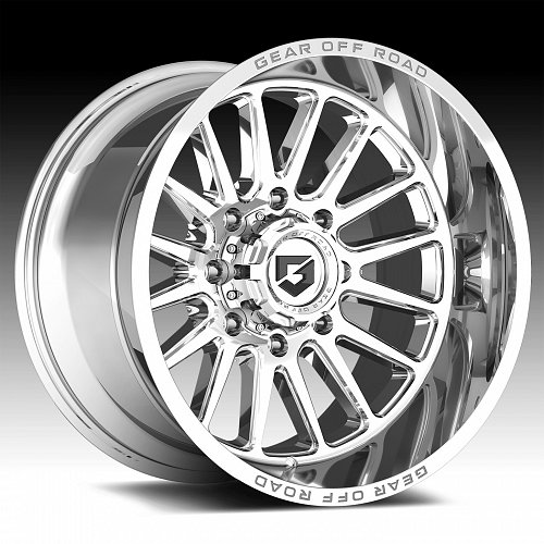 Gear Offroad 764C Leverage Chrome Custom Truck Wheels Rims 1