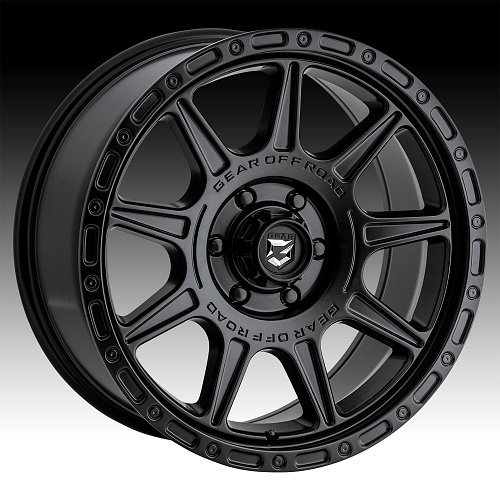 Gear Offroad 759SB Sector T Satin Black Custom Wheels Rims 1