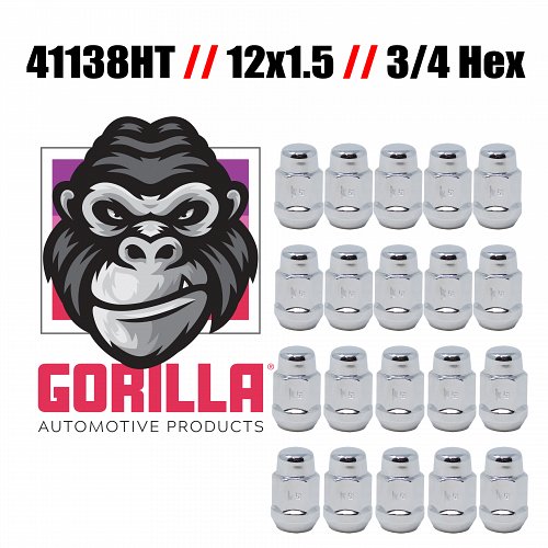 41138HT-5LK / Gorlla 12x1.5 Chrome 5-Lug Kit 1