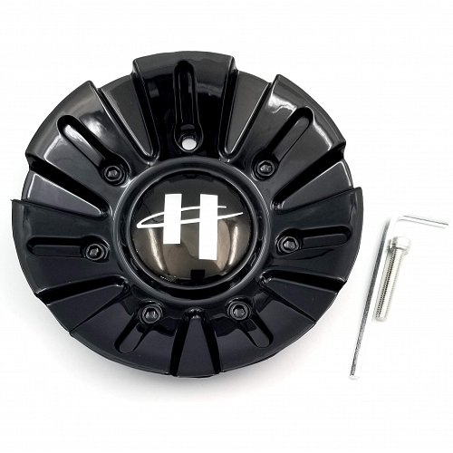 HE845L156B001 / Helo HE845 Gloss Black Bolt-On Center Cap 1