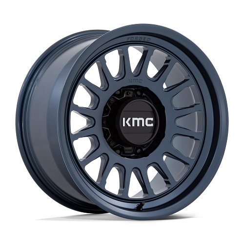 KMC KM452LX Impact Forged Monoblock Metallic Blue Custom Truck Wheels 1