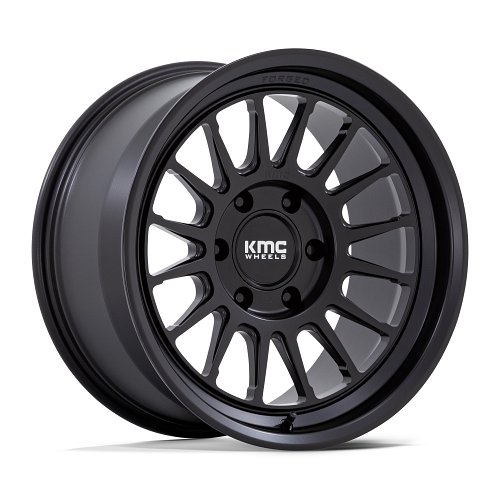 KMC KM447MX Impact Forged Monoblock Satin Black Custom Truck Wheels 1