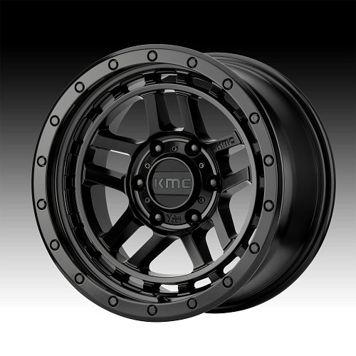 KMC KM540 Recon Satin Black Custom Wheels Rims 1