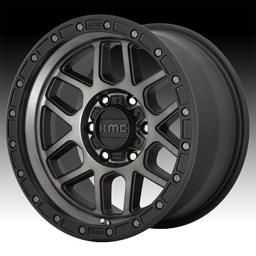 KMC Mesa KM544 Machined Black Gray Tint Custom Wheels Rims 1