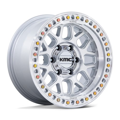 KMC KM549 GRS Machined Silver Custom Truck Wheels 1