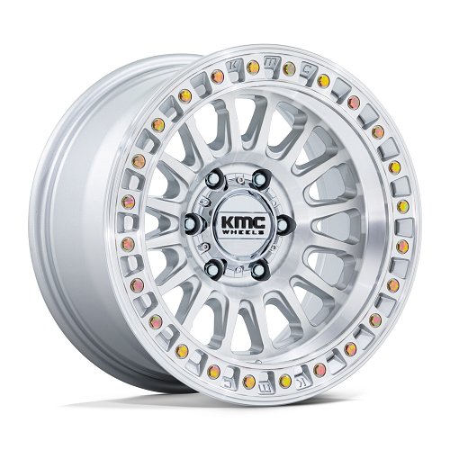 KMC KM552SD IMS Machined Silver Custom Truck Wheels 1