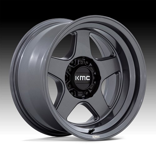 KMC KM728 Lobo Matte Anthracite Custom Truck Wheels 1