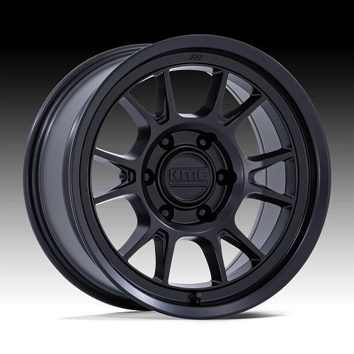 KMC KM729 Range Matte Black Custom Truck Wheels 1