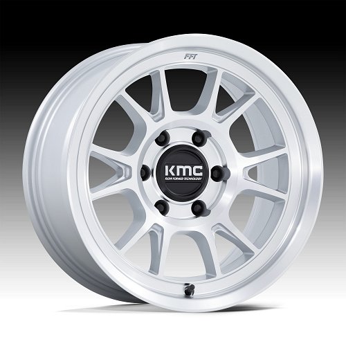 KMC KM729 Range Machined Silver Custom Truck Wheels 1