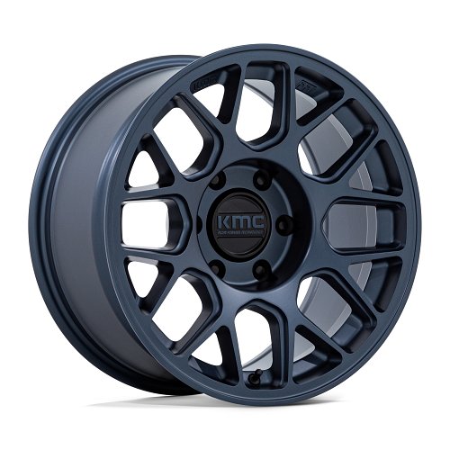 KMC KM730 Hatchet Metallic Blue Custom Wheels 1