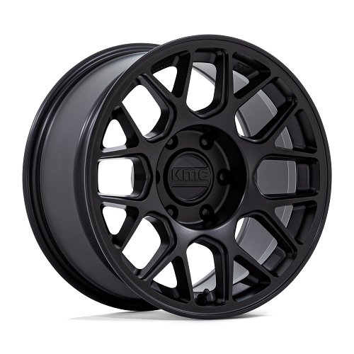 KMC KM730 Hatchet Matte Black Custom Wheels 1