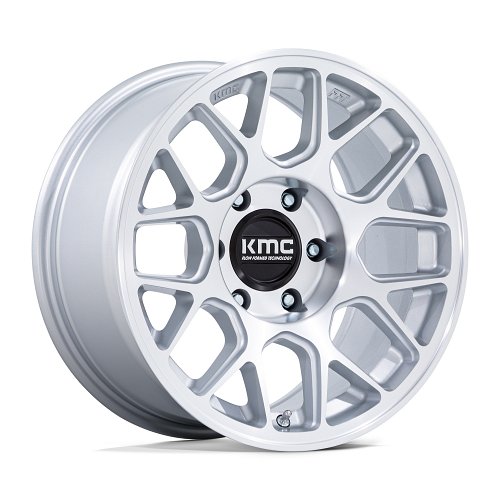 KMC KM730 Hatchet Machined Silver Custom Wheels 1