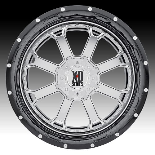 XD Series XD202 Buck 25 Chrome / Black Custom Wheels Rims 2