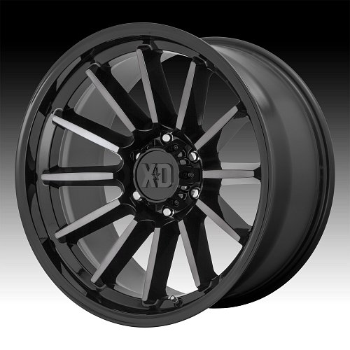 XD Series XD855 Luxe Machined Black Grey Tint Custom Wheels Rims 1