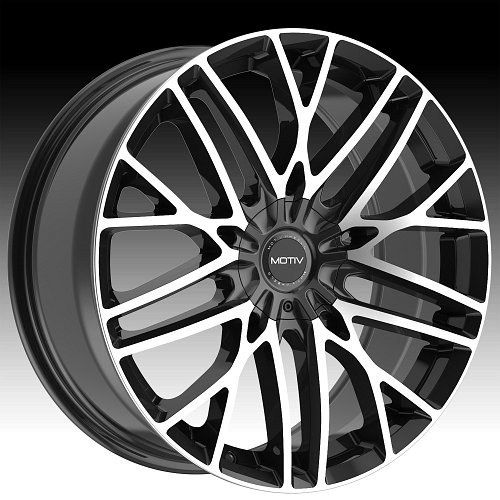 Motiv 437MB Maven Machined Gloss Black Custom Wheels 1