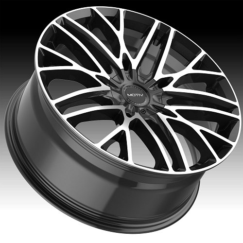 Motiv 437MB Maven Machined Gloss Black Custom Wheels 2